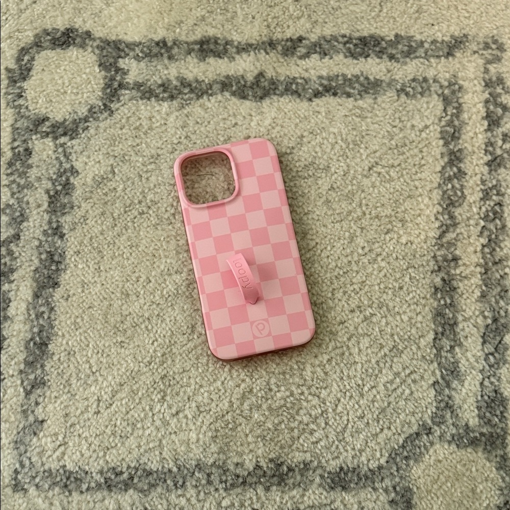 Loopy Case Pink Checkered Phone Case